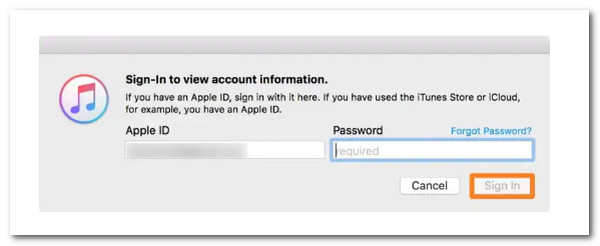 iTunes Entrar na conta Apple ID