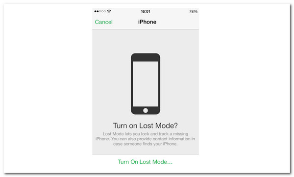 IOS Turn on Lost Mode