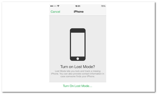 IOS Slå på Lost Mode
