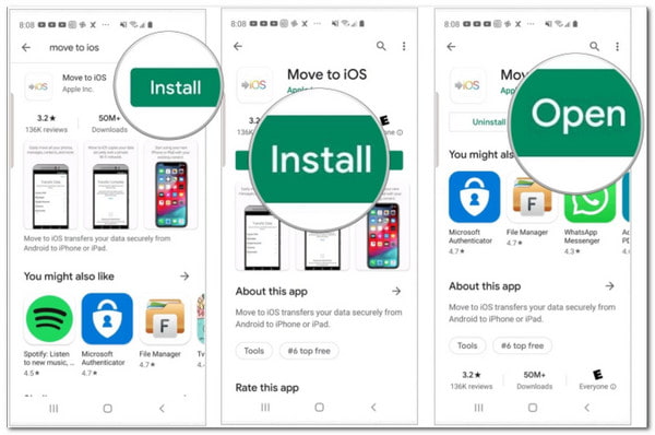 Android-installation Flyt til iOS