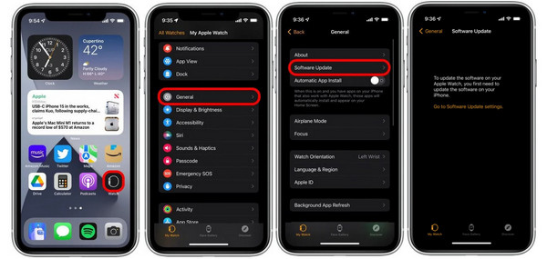 Emparelhe o Apple Watch com a atualização de software do novo telefone