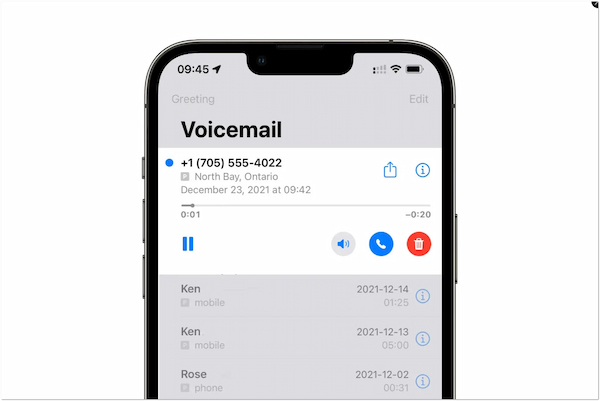 Playback Recorded Voicemail