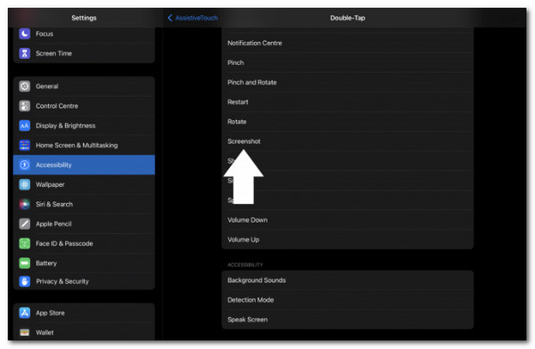 iPad AssistiveTouch Double-Tap Screenshot