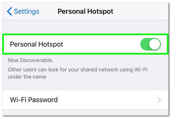 iPhone Turn On Hotspot