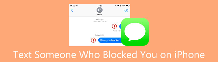 Envie uma mensagem de texto para alguém que bloqueou você no telefone