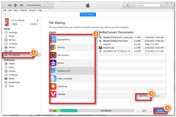 iTunes File Sharing