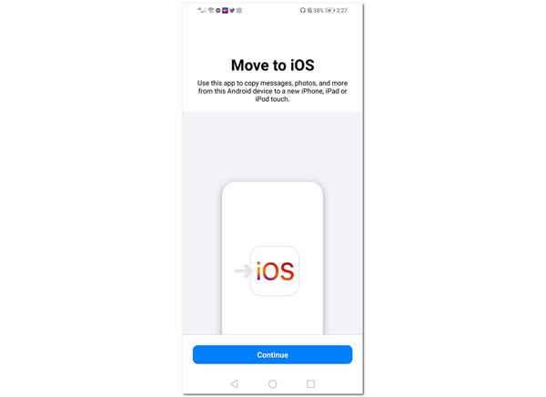 Move to iOS Start Interface