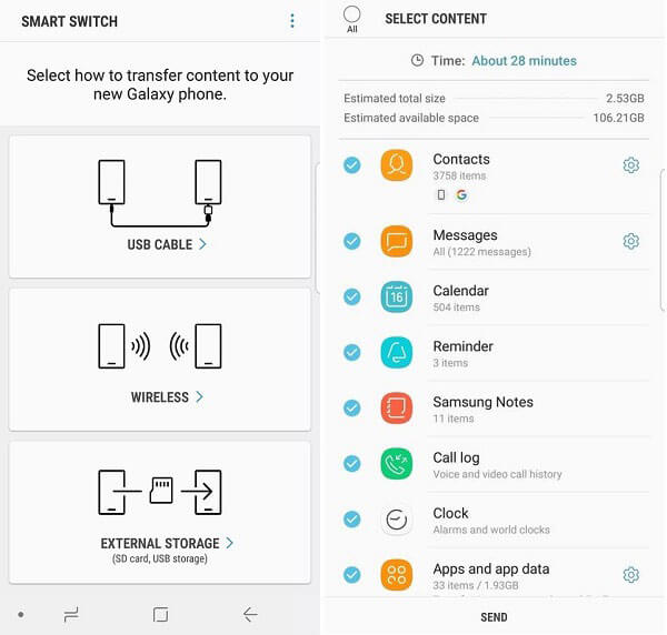 Trasferisci smart switch app