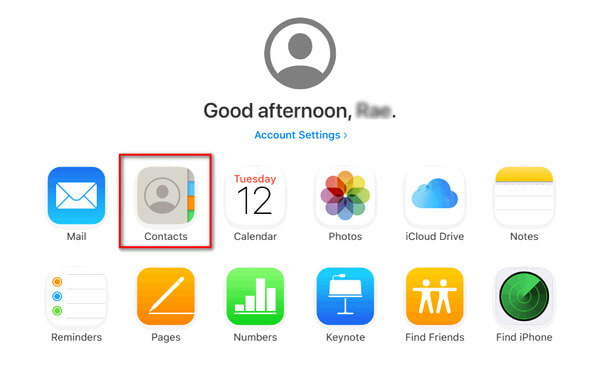 iCloud Kontakter