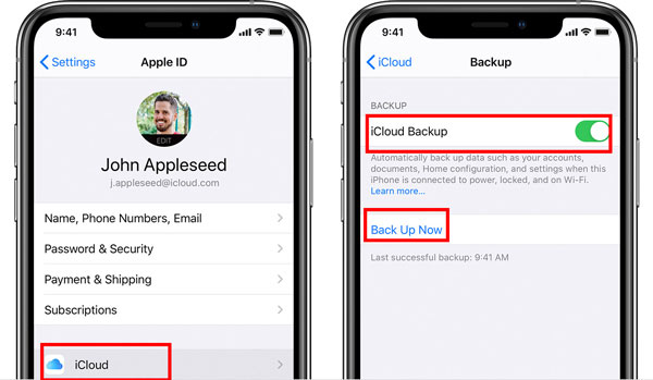 Backup iPhone to iCloud