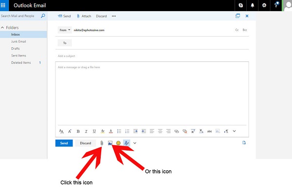 Enviar arquivos do Outlook