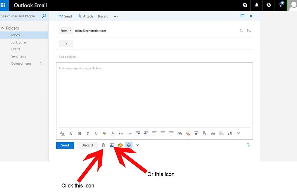 Отправить файлы Outlook