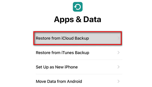 Restaurar desde la copia de seguridad de iCloud