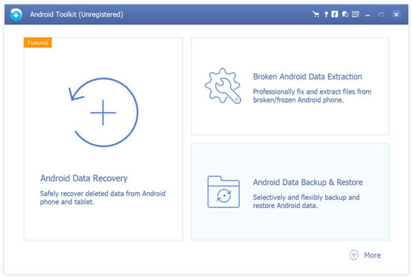 Выберите Восстановление данных Android Backup