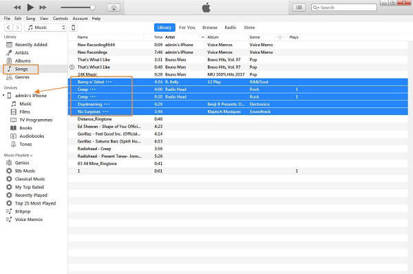 Přenos hudby z iTunes do iPhone