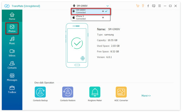 Connect Android iPhone to computer