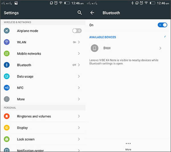Associa il bluetooth Android