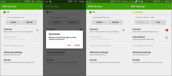 SMS backup