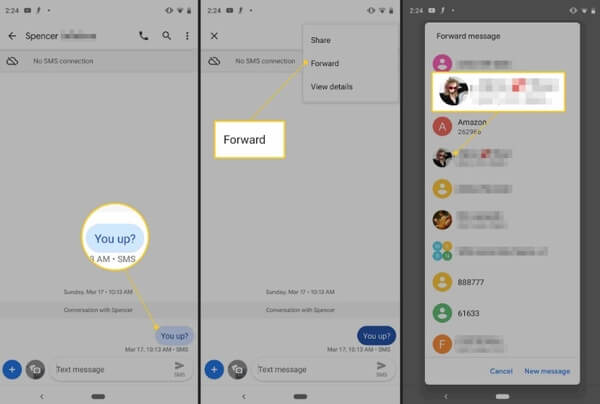 Forward Text Messages from Android to Email