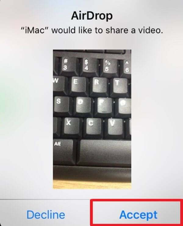 Accepteer Airdrop-video's van Mac