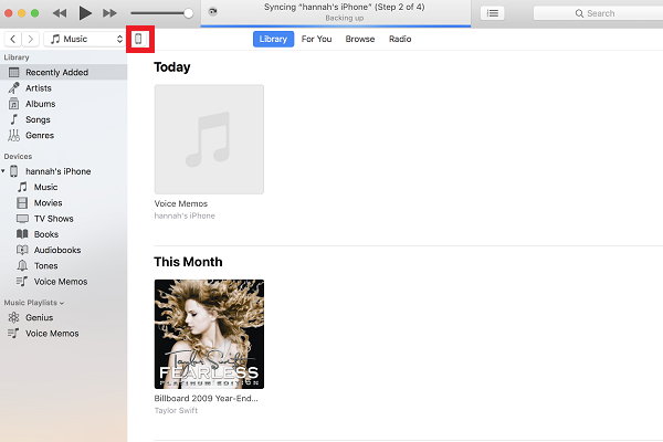 Interface do iTunes