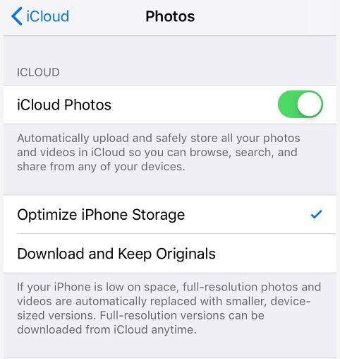 с iCloud Фотографии