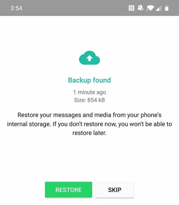 Restore Whatsapp Google Drive