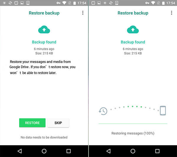 Restore Whatsapp