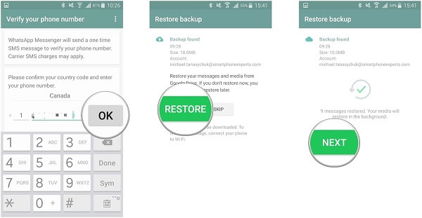 Restore Whatsapp Messages
