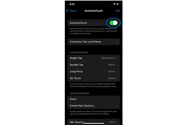 Kapcsolja ki az automatikus zárolást az iPhone Assistive Touch készüléken