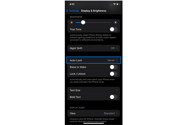 Kapcsolja ki az automatikus zárolást az iPhone IOS7 alacsonyabb verzióján