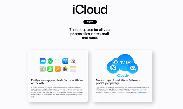 Åpne Icloud