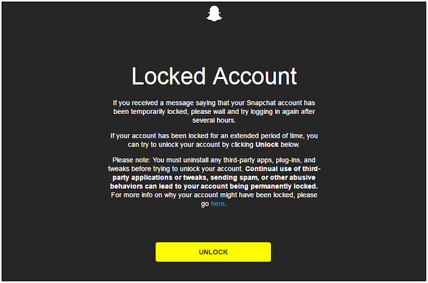 Solution 3 Snapchat Unlock Button