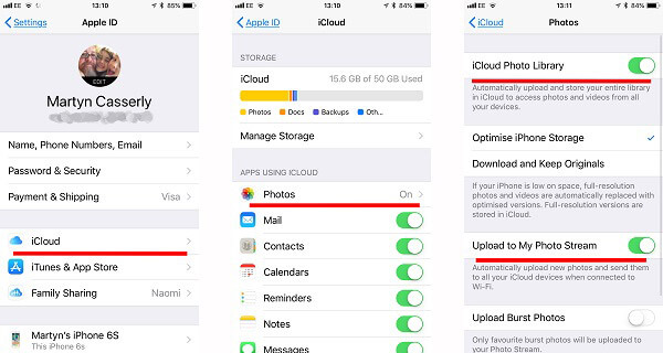 iCloud setting