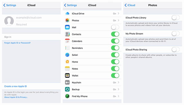 Set up iCloud photo library