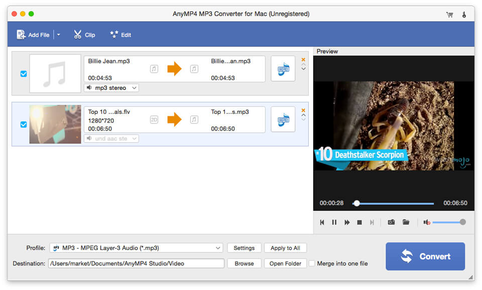 MP3 Converter for Mac Screenshot