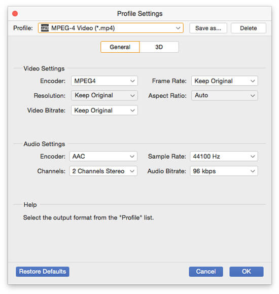 Output Settings