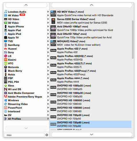 Imposta il formato di output