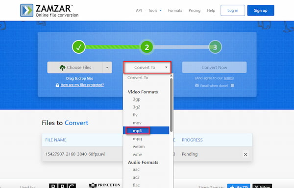 Avi To Mp4 Zamzar Choose Mp4