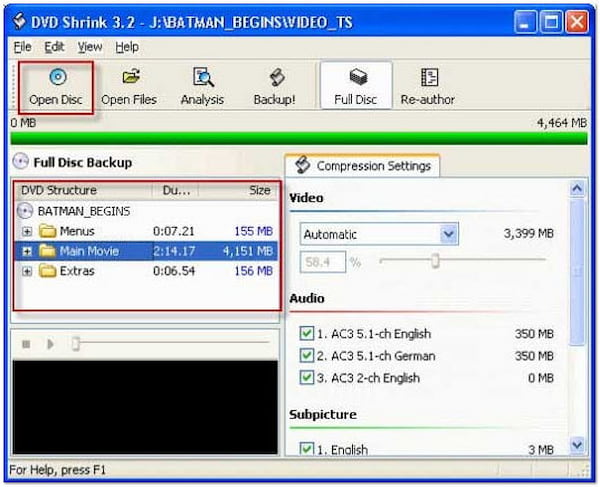 Backup DVD con DVD Shrink