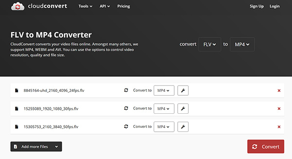CloudConvert MP4 Output Format