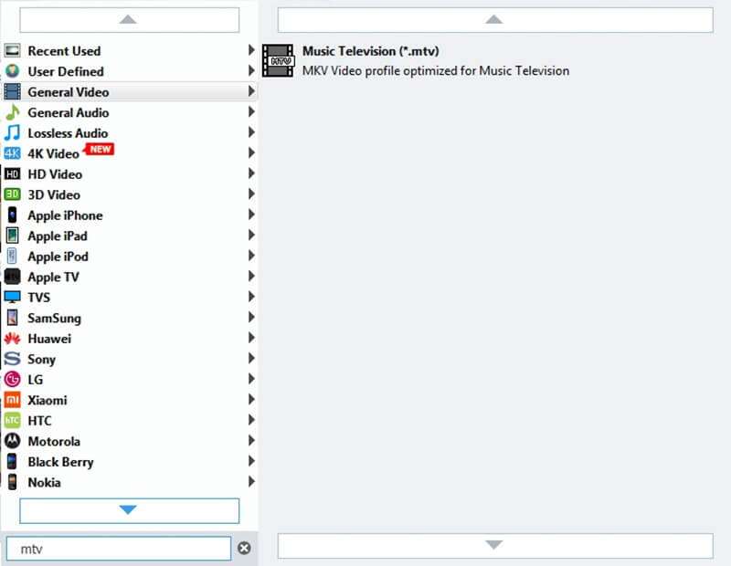 Aggiungi video e imposta il formato di output