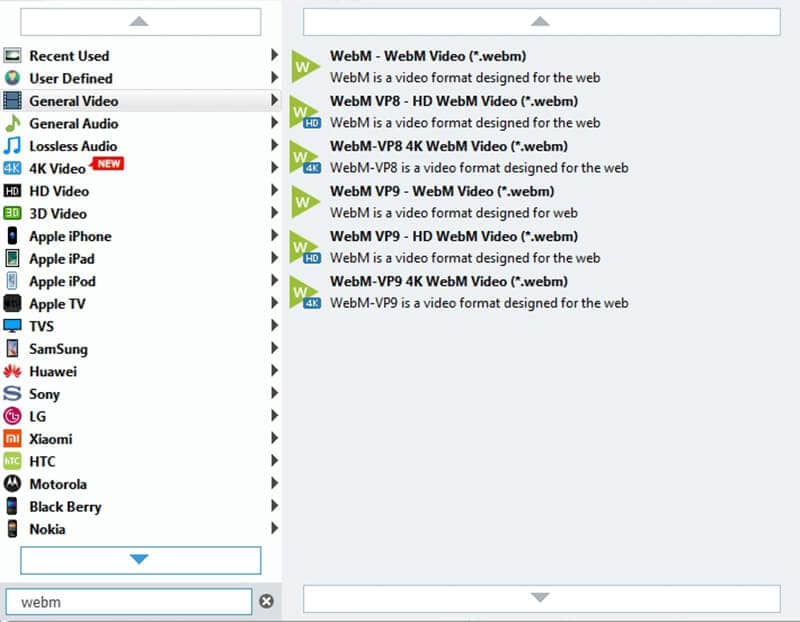 Add video and set output format