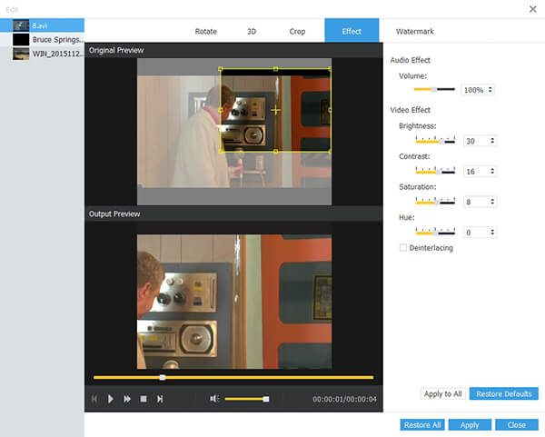 Edit videos