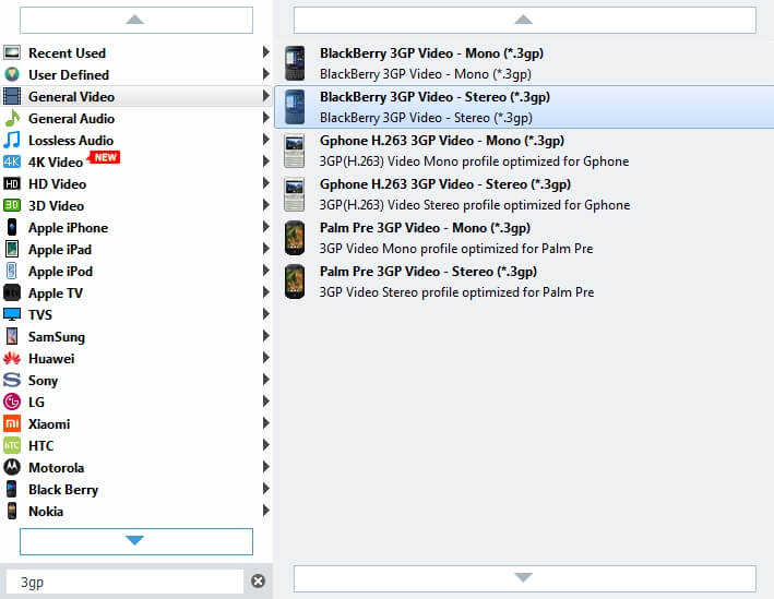 Set output format