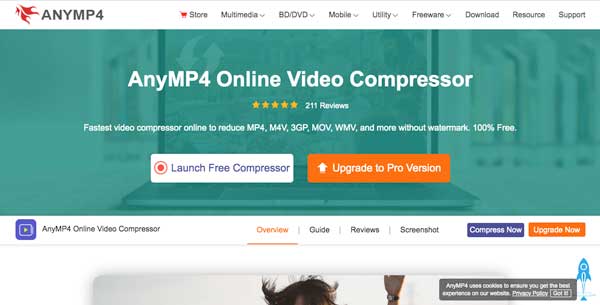 Avvia il compressore WMV online