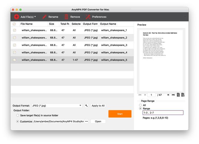 Vælg PDF-sider