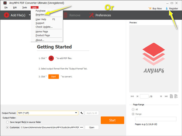 Rekisteröi PDF Converter Ultimate