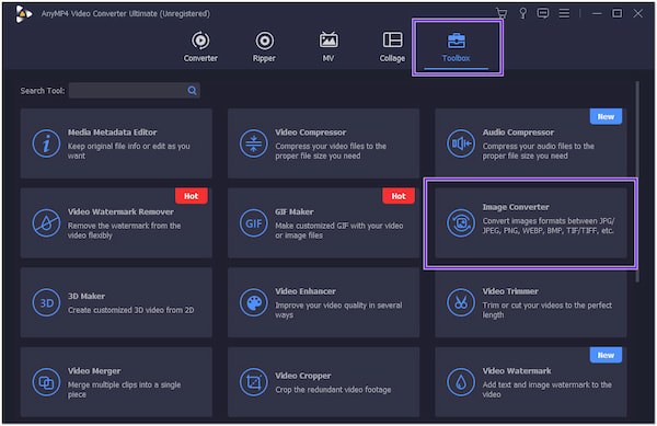 Casella degli strumenti del convertitore BMP offline di AnyMP4