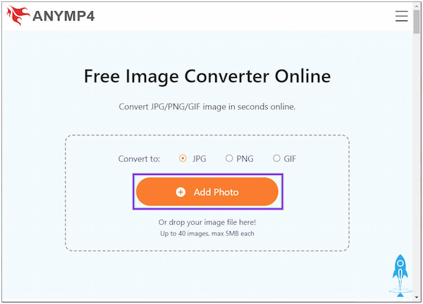 AnyMP4 Online BMP Converter Add